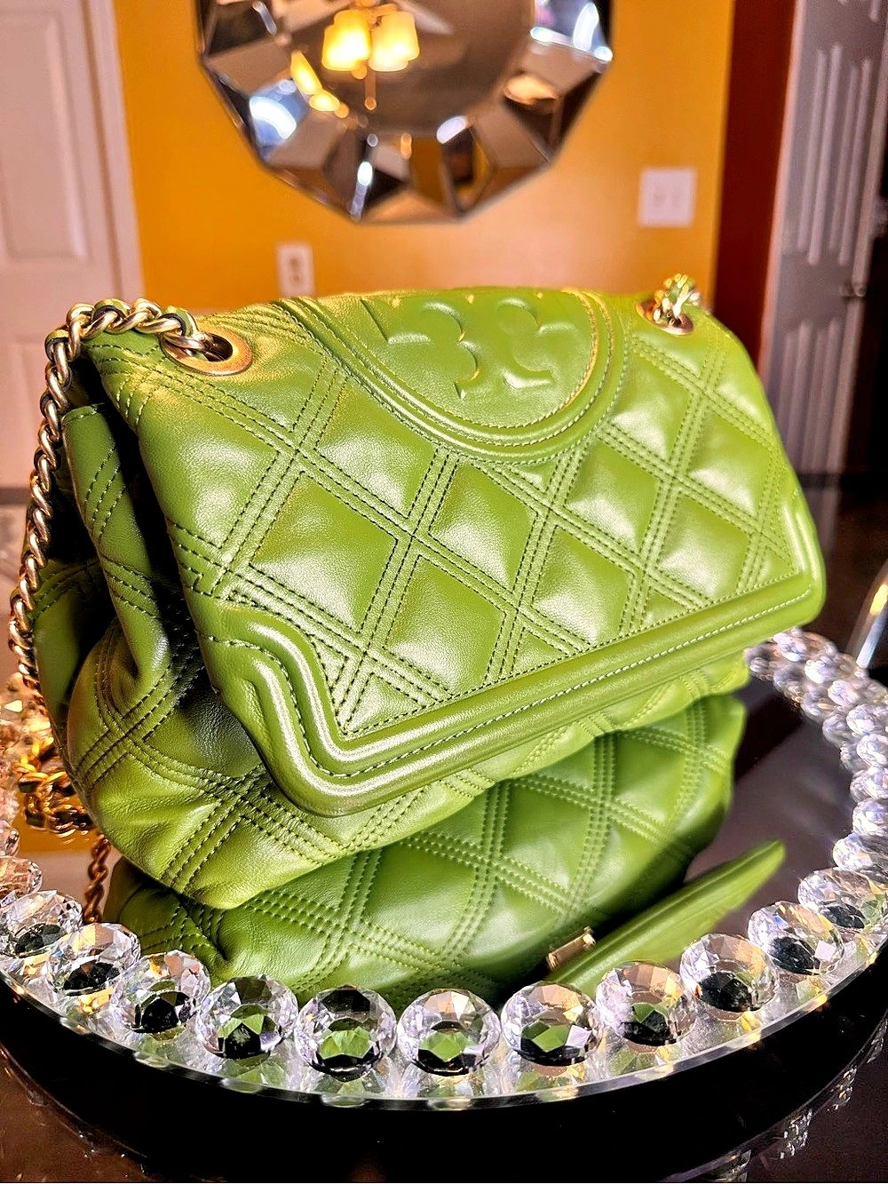 Tory Burch Fleming Soft Small Convertible Shoulder Bag In Shiso Color.